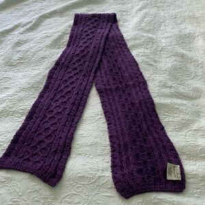 Kilronan Knitwear 100% Merino Wool Knit Scarf Red Warm Winter Made in Ireland